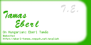 tamas eberl business card